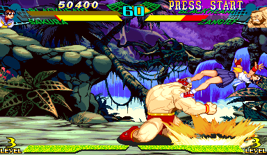Marvel Super Heroes vs. Street Fighter screenshot 5 for Sega Saturn